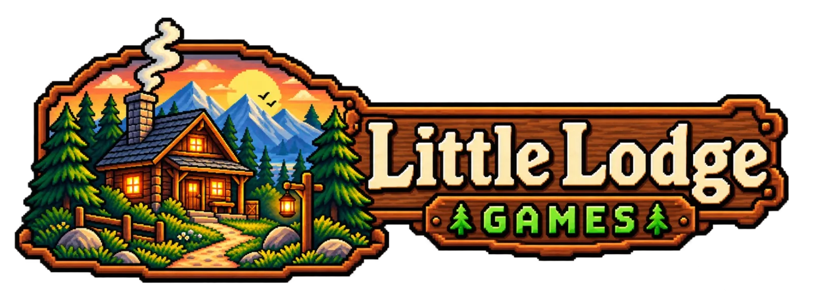 Little Lodge Games horizontal wordmark logo